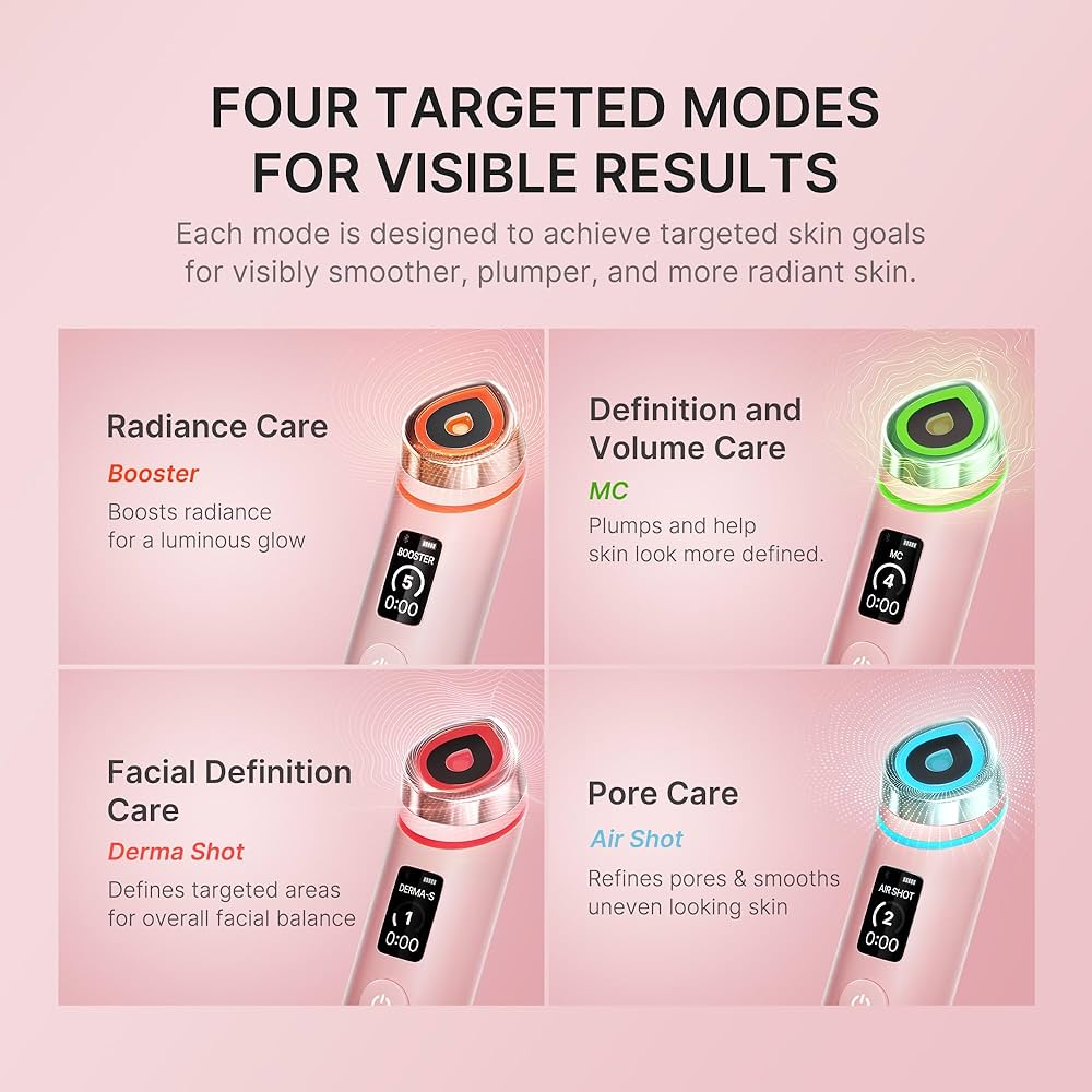 medicube Booster Pro | 6-in-1 Real Glass Glow Beauty Massager (Pink)