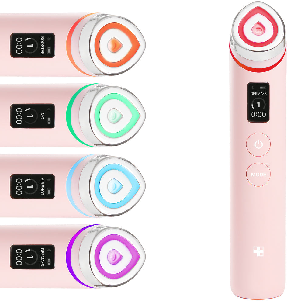 medicube Booster Pro | 6-in-1 Real Glass Glow Beauty Massager (Pink)